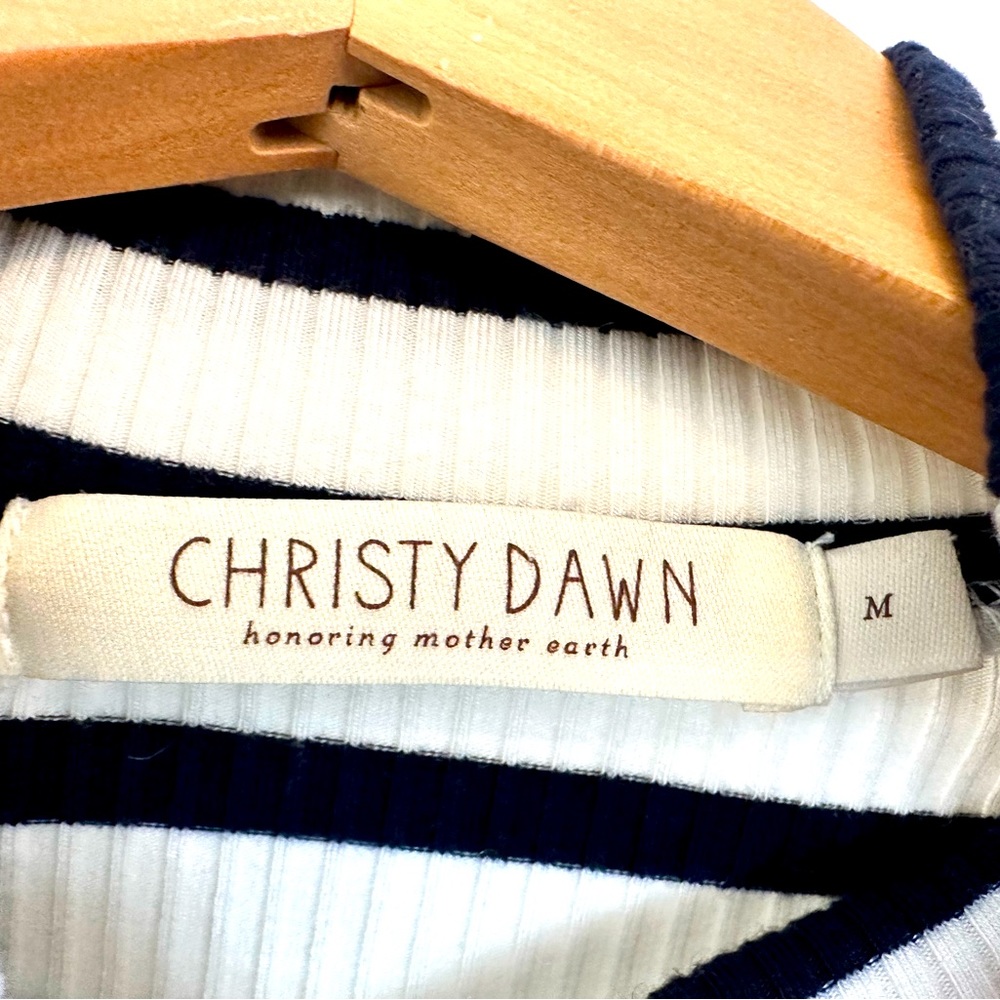 Christy Dawn Black and White Striped Long Sleeve Tee - Picture 4 of 9